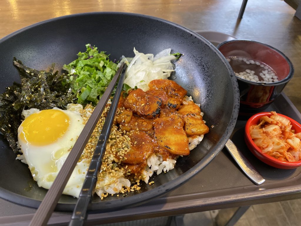 Egg, pork, rice in Korea